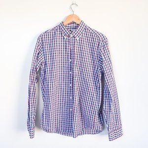 J. Crew Red Blue Plaid Button Down Shirt